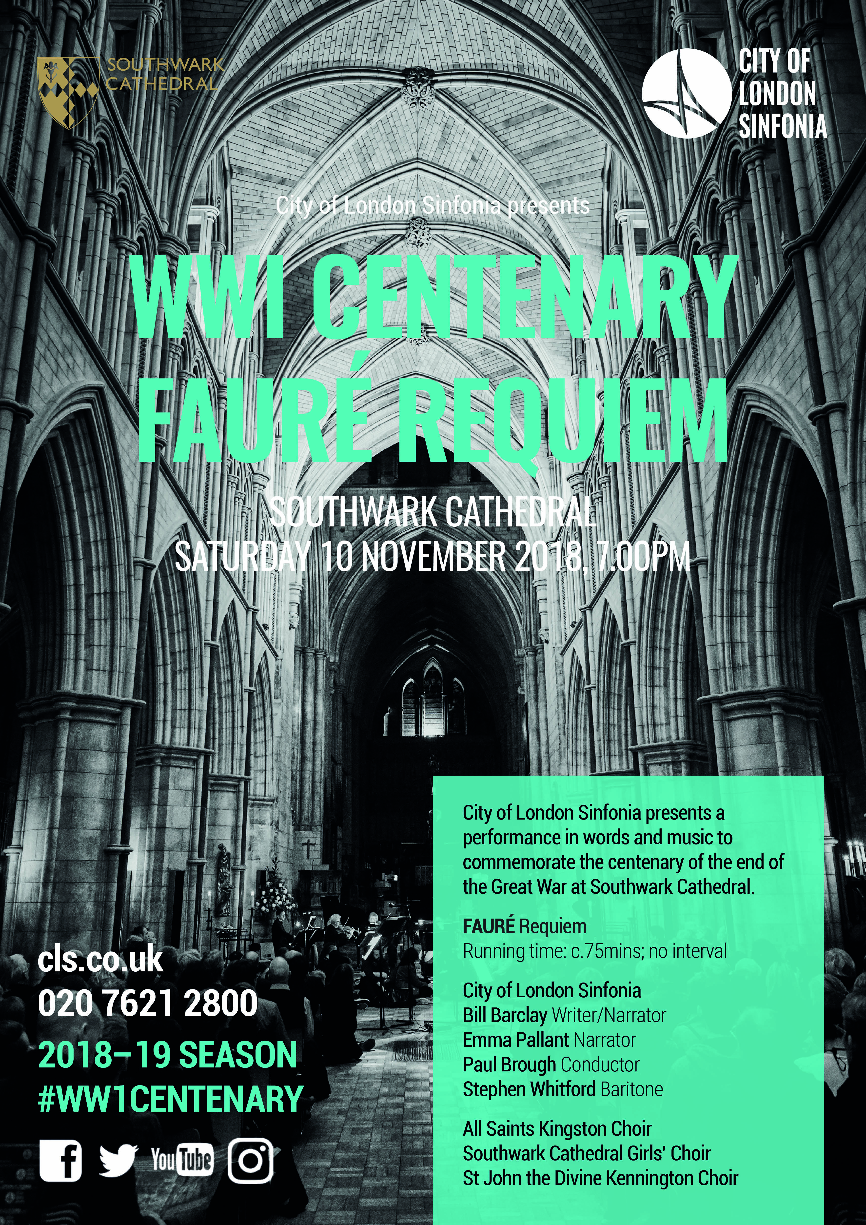 WWI Centenary Faure Requiem